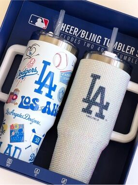 Set of 2 LA Dodgers BLING and CHEER
Tumblers - 40 oz. per Tumbler (New in
Box)